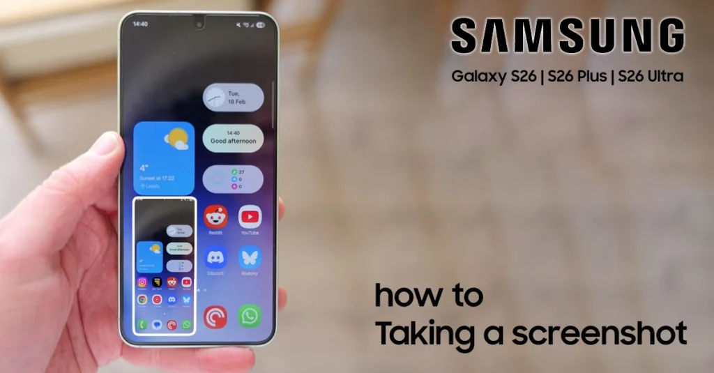 take screenshot on samsung s26
