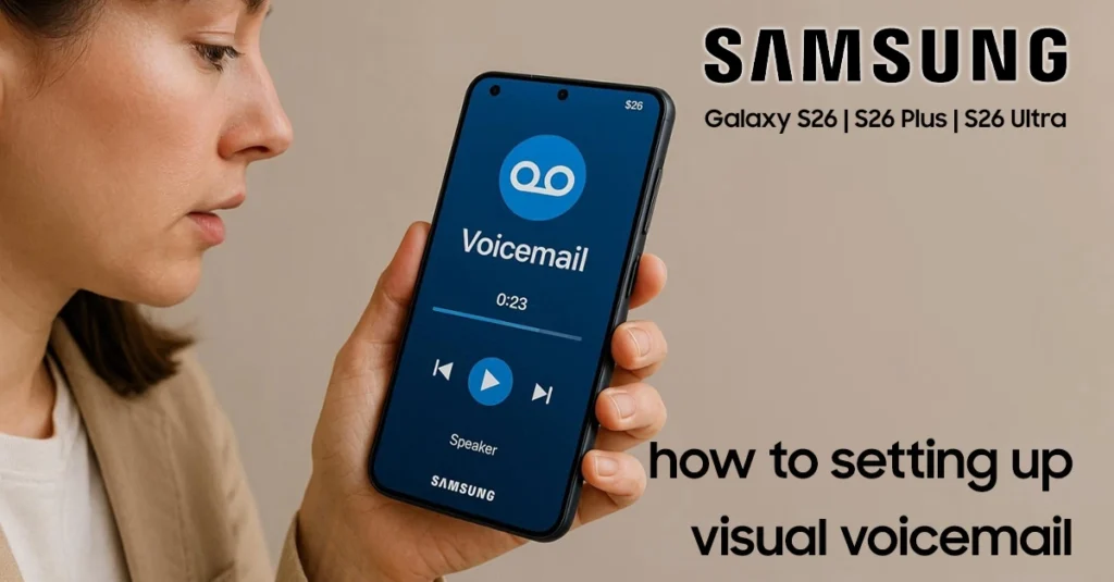 set up voicemail on galaxy s26