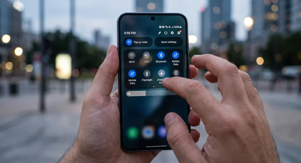 Toggle Airplane mode on and off to force your Galaxy S26 to reconnect to nearby cellular towers