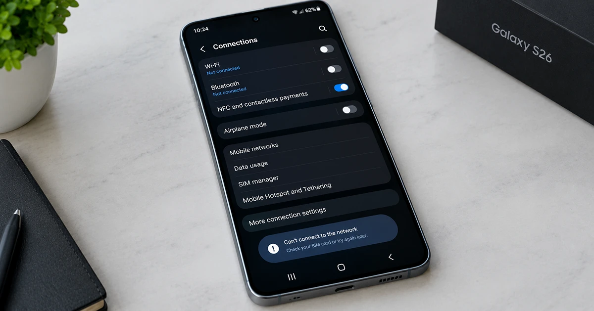 Samsung Galaxy S26 experiencing Wi-Fi and network connection problems