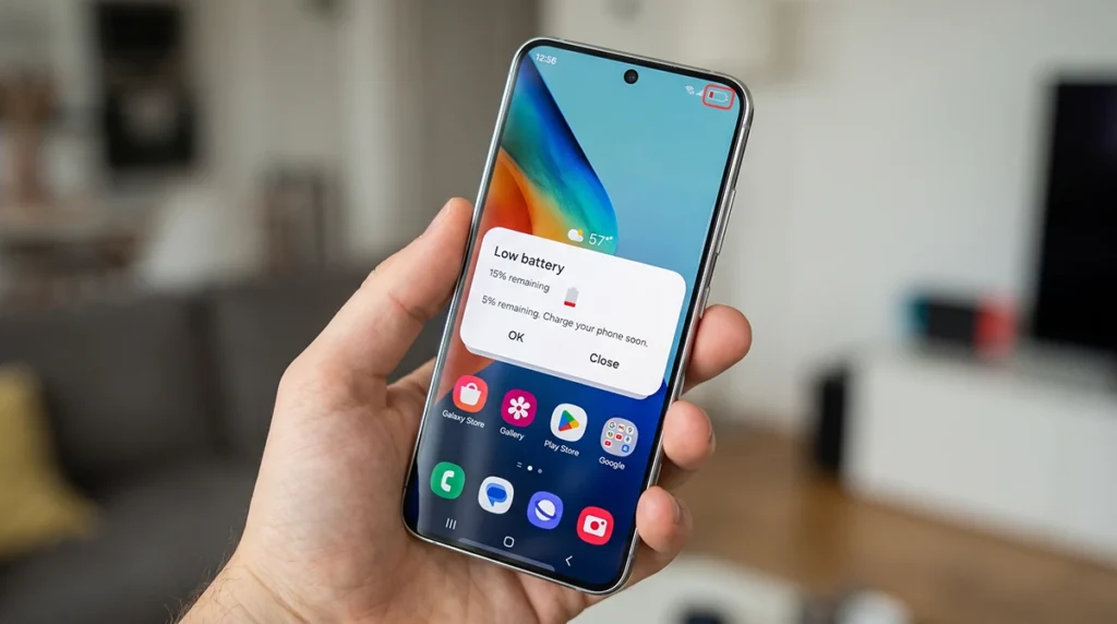Samsung Galaxy S26 Low Battery Alert